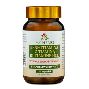 BENFOTIAMINA Z TIAMINĄ B1 TIAMINE HCL STANDAR 120 KAPS