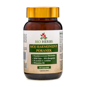 MÓJ HARMONIJNY PORANEK WILD YAM, N ACETYLO CYSTEINA, WIT. B6, ODPRĘŻENIE, SPOKÓJ, MENOPAUZA 60 KAPS.