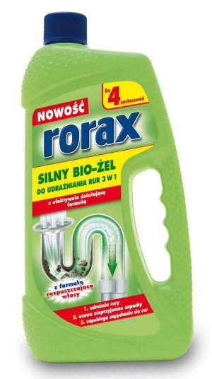 Rorax - silny bio-żel do udrażniania rur 3 w 1 1000 ml