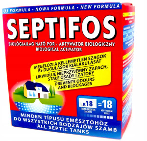 Septifos - bakterie saszetki do szamb i oczyszczalni 18 szt.