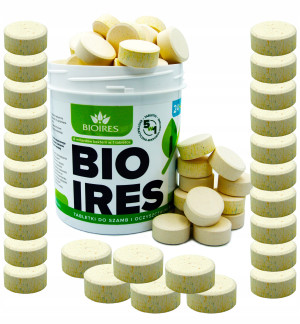 Bioires - tabletki biologiczne 24+4 gratis bakterie do szamba i oczyszczalni 5w1