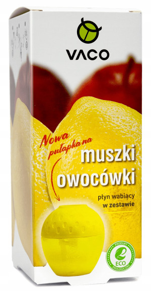 Vaco - ozdobna pułapka wabik + płyn na muszki owocówki owocówka