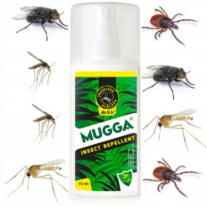 Mugga - na komary i kleszcze spray dla dzieci 9,5 % deet 75 ml