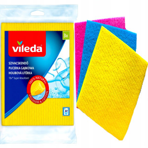 Vileda - ściereczka pucerka gąbkowa 3 szt.
