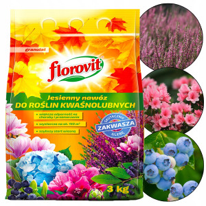 Florovit - jesienny nawóz 3kg do do roślin kwaśnolubnych borówek