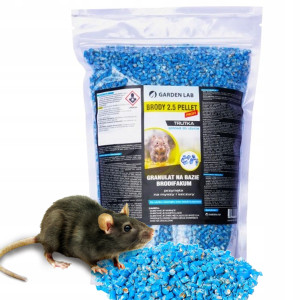 Garden lab - brody 2.5 pellet profi 1,5 kg trutka na myszy szczury brodifakum