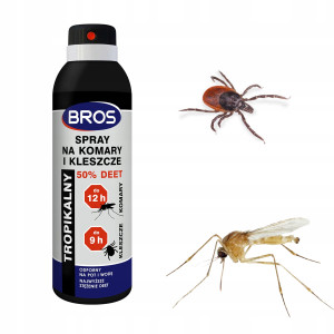 Bros - spray na komary i kleszcze deet 50% 180 ml tropikalny