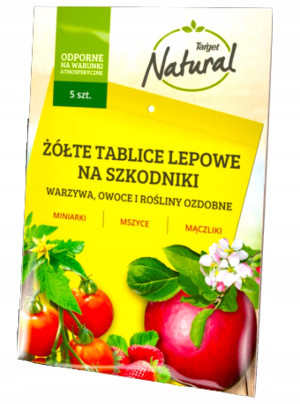 Target - żółte tablice lepowe 5 szt. na szkodniki warzyw owoców miniarki mszyce