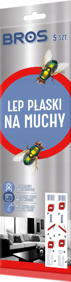 Bros - lep płaski na muchy 5 szt.