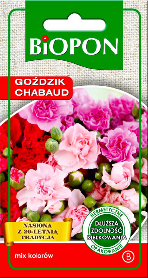 Biopon - nasiona goździk chabaud mix kolorów 0,5g