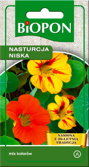 Biopon - nasiona nasturcja niska mix kolorów 5g