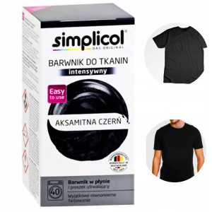 Simplicol - aksamitna czerń, intensywny barwnik do tkanin
