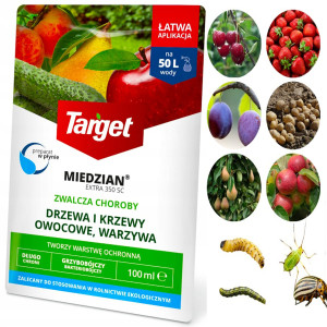 Target - miedzian extra 350sc środek zwalczający choroby roślin, parcha, zgniliznę, zarazę 100ml