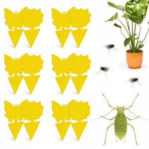 Garden lab - żółty lep ziemiórki na owady mszyce, muszki owocówki 12 sztuk