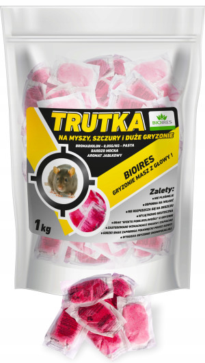 Bioires - trutka na myszy szczury gryzonie pasta czerwona