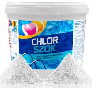 Gamix chlor szok do basenu chemia basenowa 3 kg + rękawiczki