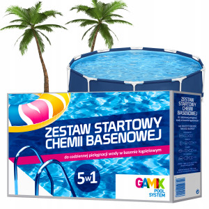Zestaw 5w1 chemia basenowa chlor szok basen do basenu glony ph wody gamix