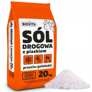 Biovita - sól drogowa zimowa z piaskiem 20 kg
