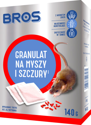 Bros - granulat 140g trutka na myszy szczury saszetki