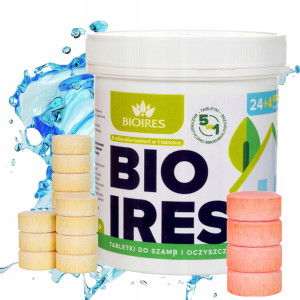 Bioires - tabletki biologiczne 5w1 24 szt. + 4 szt. aktywator do szamb i oczyszczalni