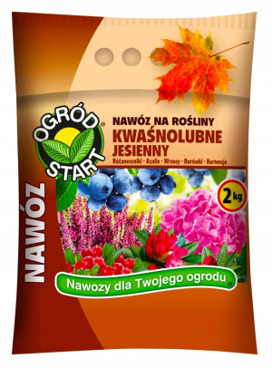 Ogród start - nawóz jesienny do borówek kwaśnolubnych wrzosów azalii hortensji 2 kg