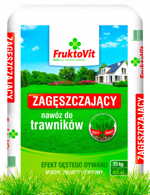 Fruktovit - nawóz 25kg wiosenny do trawy zagęszczający trawnik, szybki efekt dywanowy