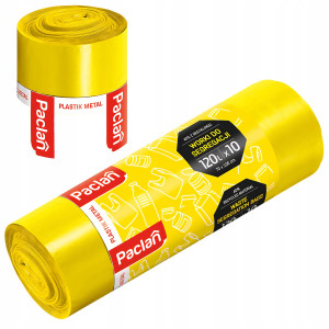 Paclan - żółte worki do segregacji odpadów 120l - 10 szt