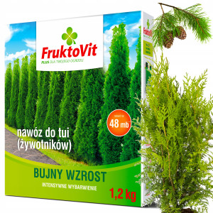 Fruktovit - profesjonalny granulowany nawóz do tui, cisów, jodeł (żywotników) - 1,2 kg