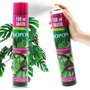 Biopon - nabłyszczacz do liści kwiatów w sprayu 750ml monstera zamiokulkas