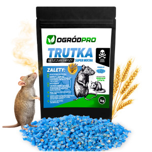 Ogródpro - silna trutka na gryzonie myszy szczury pellet 1kg