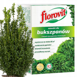 Nawóz wieloskładnikowy do bukszpanów żywopłotów florovit granulat 1kg
