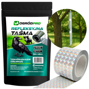 Taśma odstraszająca przeciwko ptakom na ptaki szpaki dziki sarny 50 mb