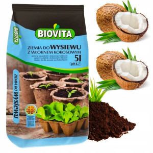 Biovita - ziemia do wysiewu z włóknem kokosowym - 5l