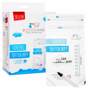Bocioland - woreczki do przechowywania pokarmu 200 ml - 30 szt.