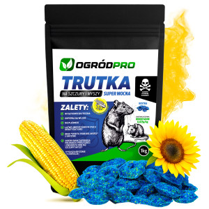 Ogródpro - trutka kostka na szczury myszy gryzonie kuny brodifakum 1kg