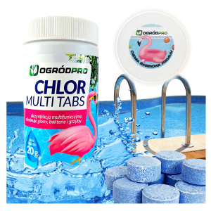 Ogródpro - chlor tabletki do basenu multi 8w1 chemia spa 1kg 50x 20g