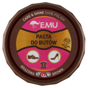 Brązowa pasta do butów emu zamykana wosk carnauba brązowa pasta nabłyszcza