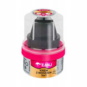 Krem do butów 3w1 bezbarwny z woskiem 50ml instant shine shoe wax cream emu