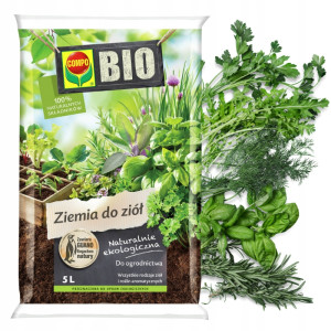 Ziemia podłoże bio do ziół bazylii mięty rozmarynu eko 5l compo