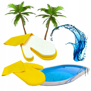 Magiczna lateksowa rękawica czyszcząca do czyszczenia basenu jacuzzi spa