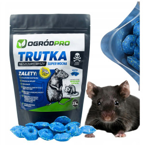 Ogródpro - trutka kostka słonecznikowa kukurydziana na szczury myszy gryzonie kuny środek deratyzacyjny kostka brofifakum 2,5kg