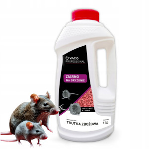 Vaco - bardzo mocna trutka na myszy szczury ziarno bromadiolon bitrex 1kg