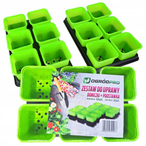Doniczki produkcyjne do wysiewu uprawy siewu nasion rozsady 8x8cm 12 sztuk