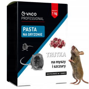 Vaco - trucizna, trutka mocna pasta przeciwko myszom 1 kg bromadiolone