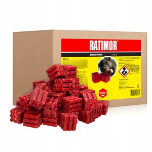 Ratimor - bromadolion kostka czerwona karton 20g/10kg