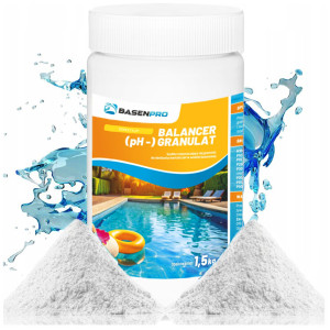 Basenpro - balancer ph- granulat 1,5kg - obniżenie ph wody basenowej