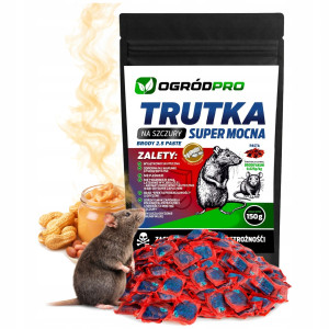 Trutka pasta na szczury myszy gryzonie mocna do deratyzacji trucizna ogródpro brody 2.5 paste 150g