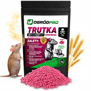 Trutka mocna granulat czerwony na szczury myszy gryzonie ogródpro patenrat pellet 1 kg