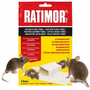 Ratimor plus pułapka lepowa klejowa lep na myszy tunel z klejem 2szt.