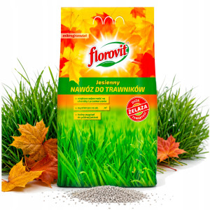 Nawóz jesienny trawy do trawnika darń przygotowanie do zimy z żelazem florovit 5kg